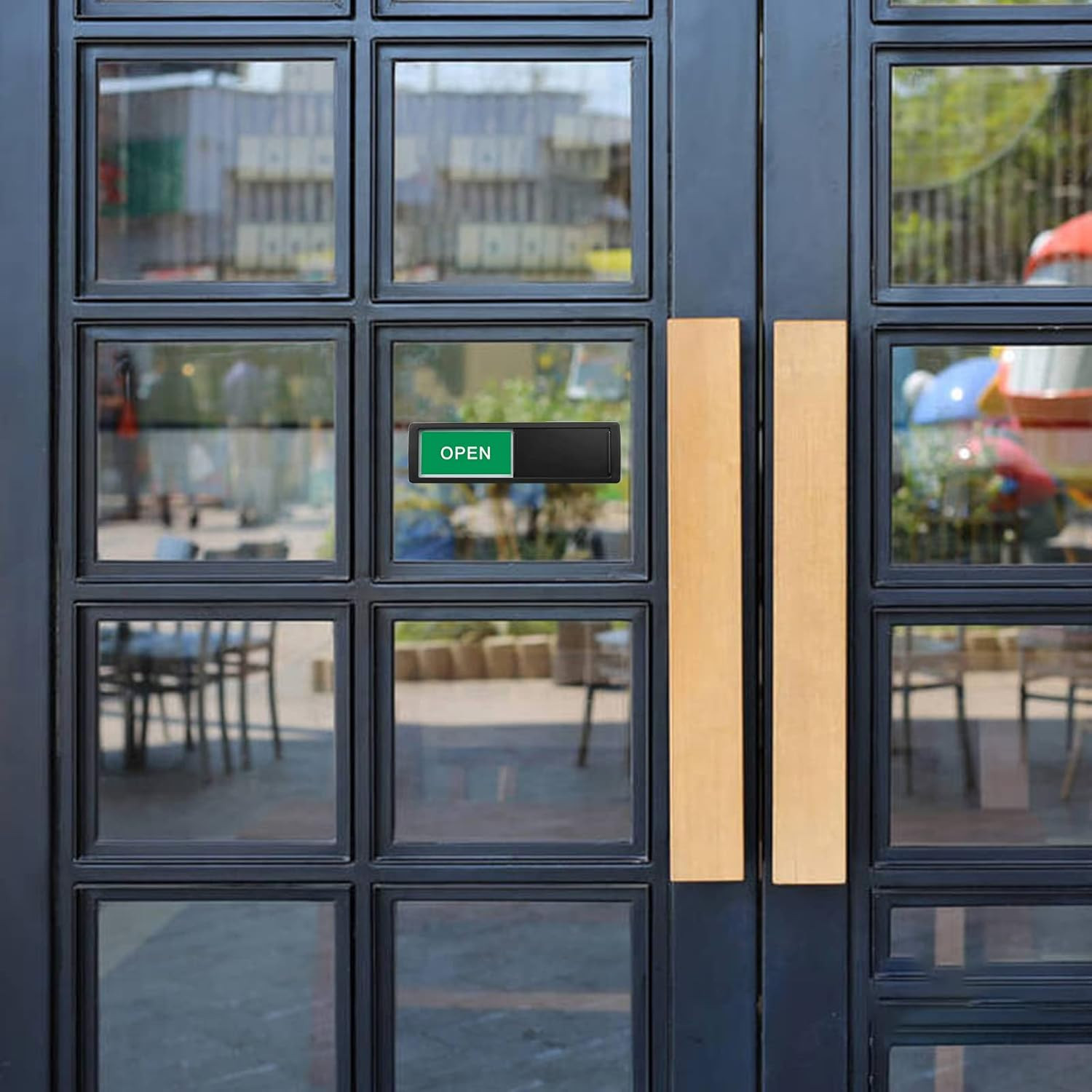 Open Closed Sign, Open Signs Privacy Slide Door Sign Indicator for Business Stor