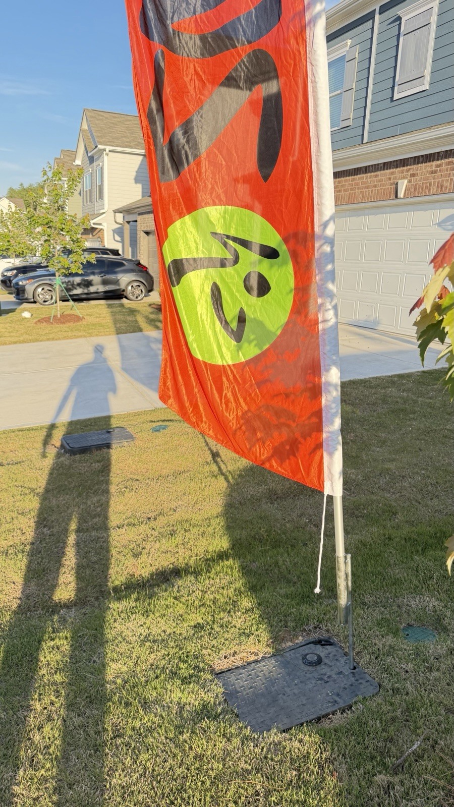 Zumba Fitness Orange Swooper Flutter Feather Flag | 3ft W x 11.5ft Tall