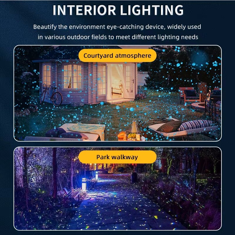 Outdoor White Laser Firefly Lamp Dynamic Projector Lights LED Spotlight 10W-30W