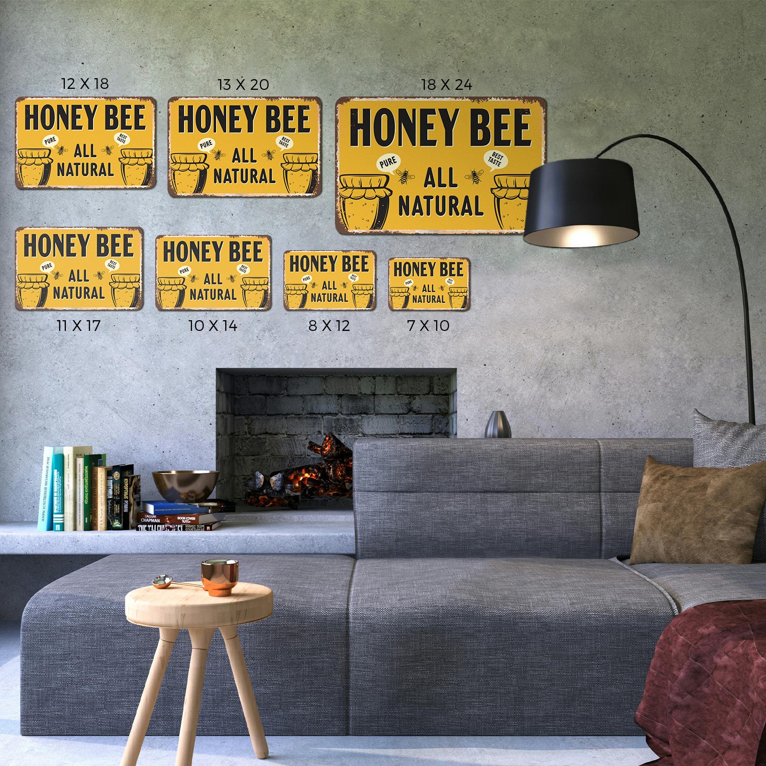 Honey Bee Sign Please Do Not Disturb Pollinators At Work Perfect for Gardens
