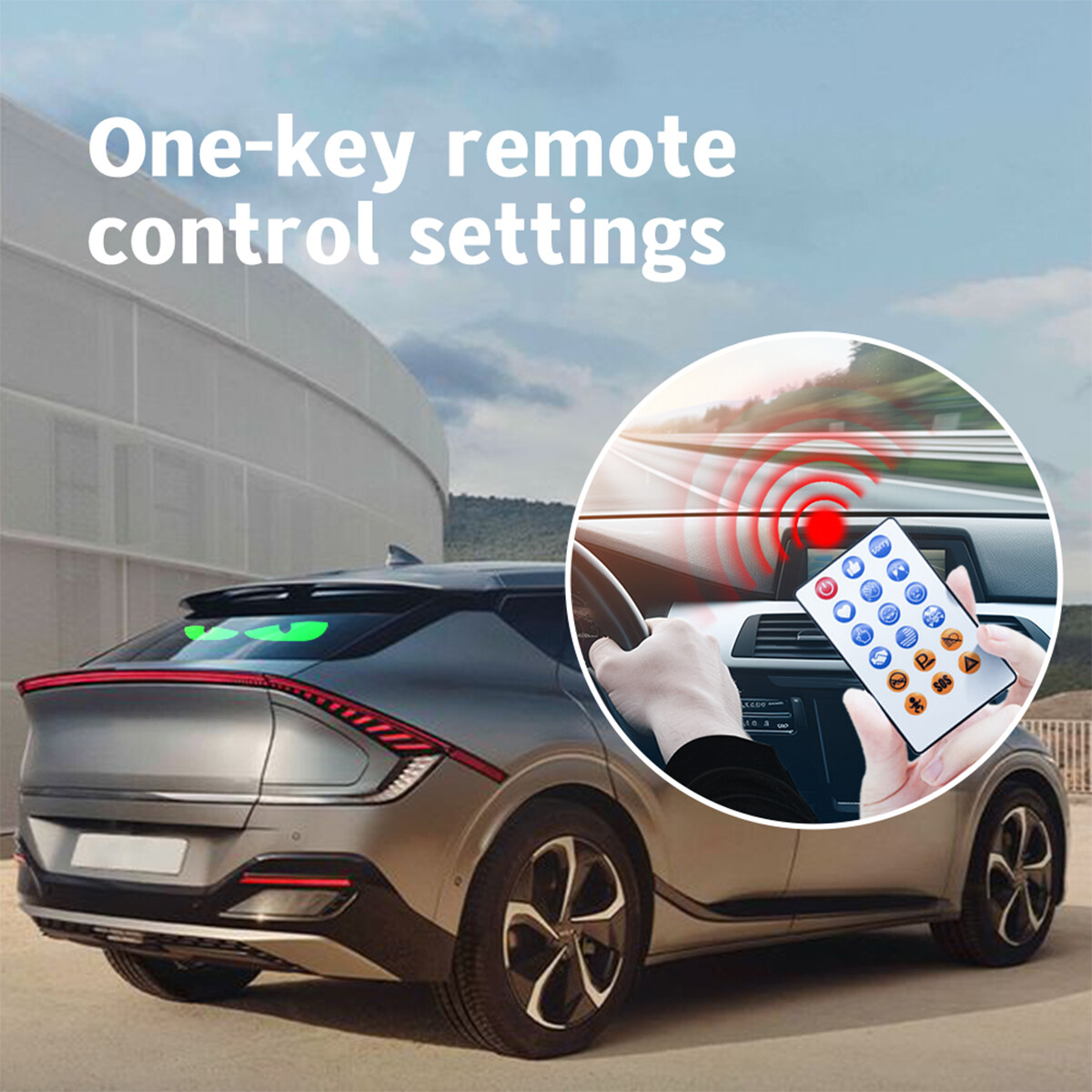 LED RGB Car Eye Sign Animation Matrix USB Panel DIY Programmable Bluetooth Pixel