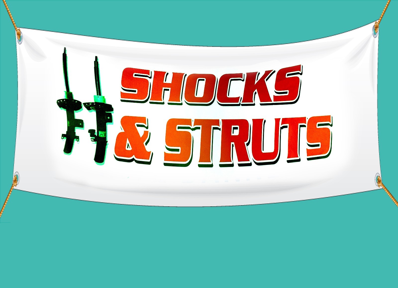 Shocks & Struts Business Advertising Banner Flag Sign Size (18″x48) & (24″x72″)