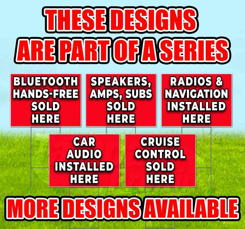 SEAT HEATERS SOLD HERE Yard Sign Corrugated Plastic Bandit Lawn Decoration