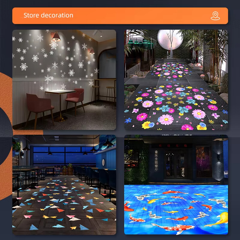 40W-600W 4 Rotating Logos Dynamic Pattern Custom Waterproof Gobo Projector Light