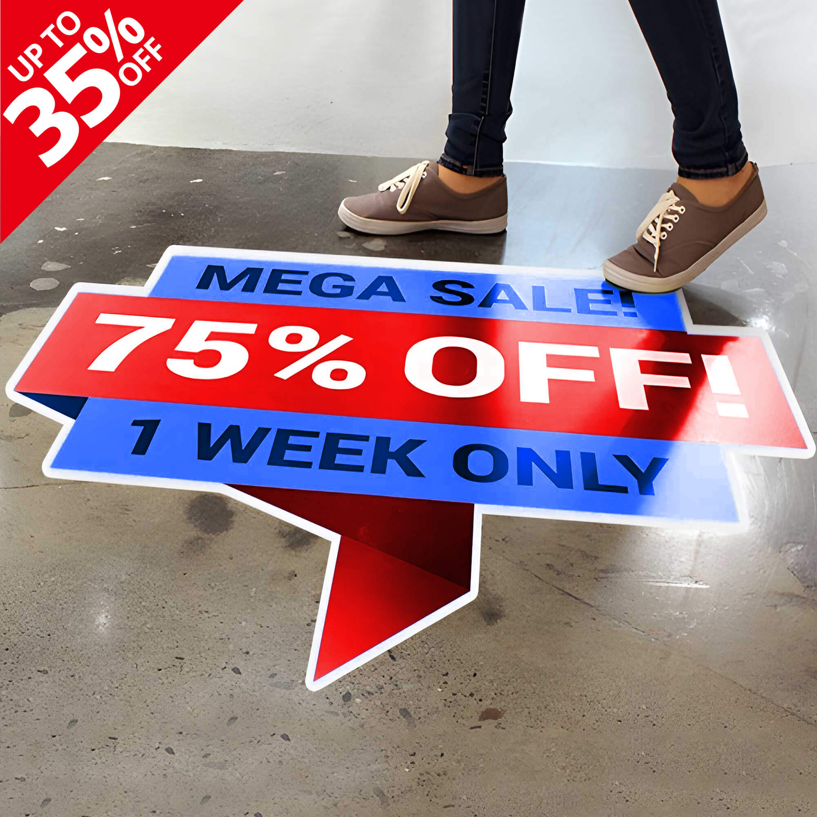 Anley Custom Floor Decal – Personalized Vinyl Decals Sticker for Floor Business