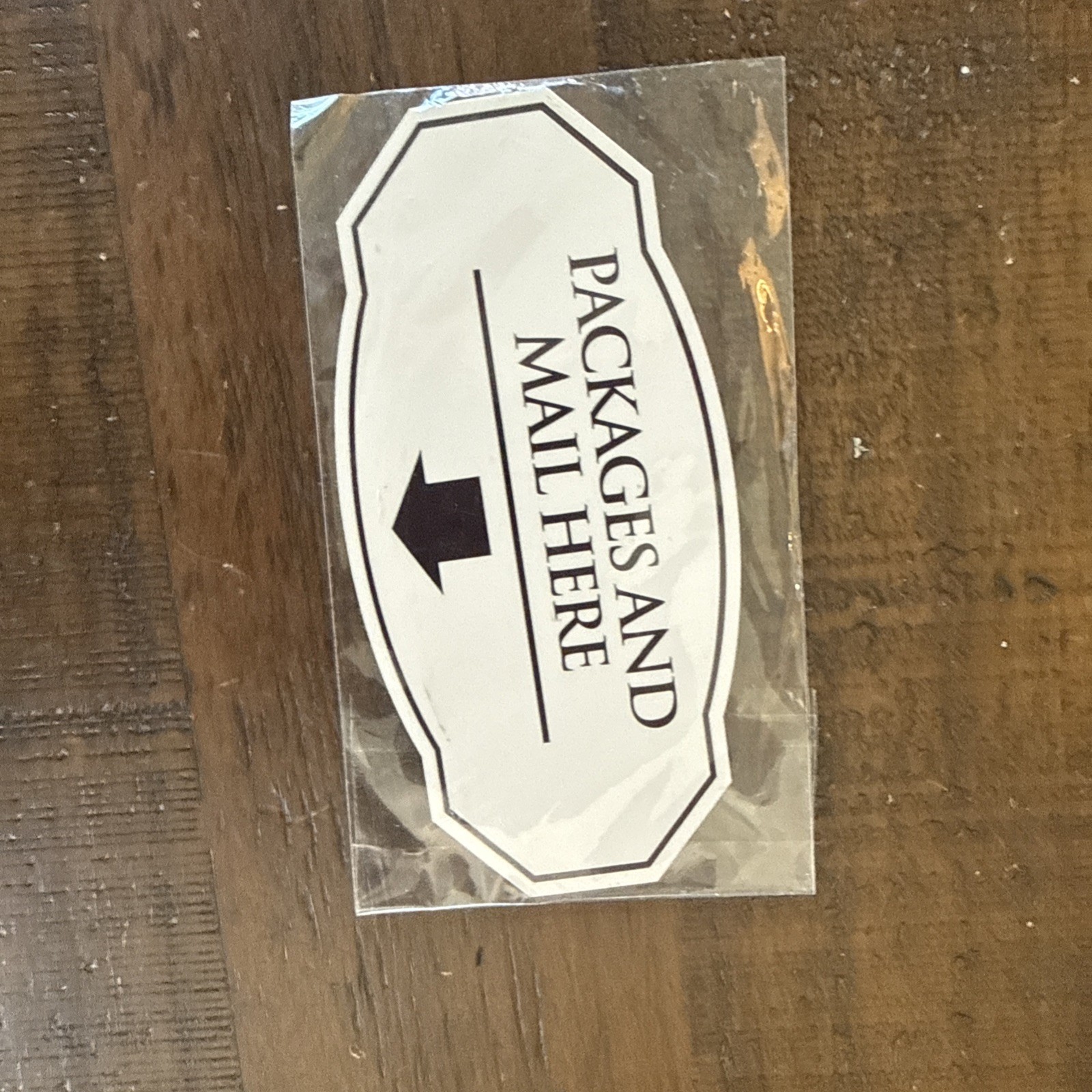 Victorian Packages and Mail here Durable Plastic Ivory Dark Brown 3″ X 6″