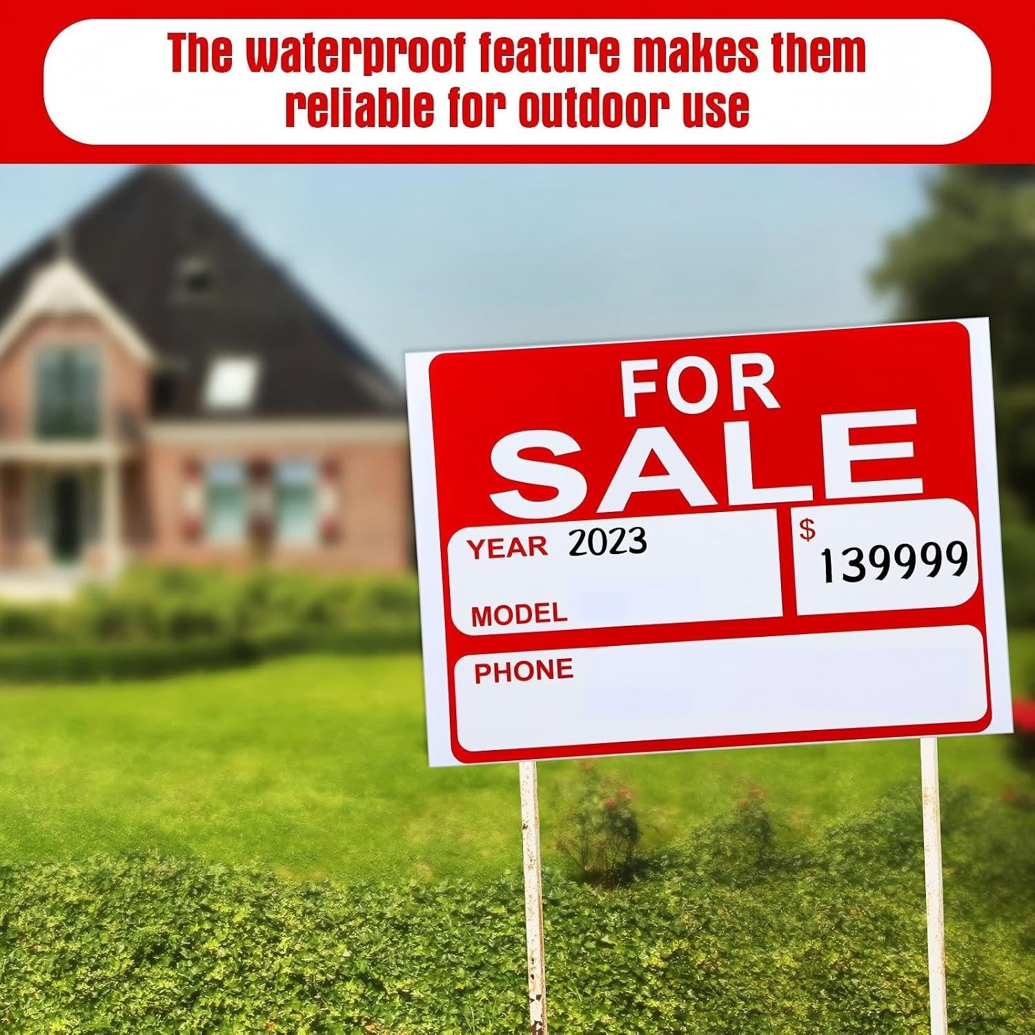 25 9×12 Inch ‘For Sale’ Signs – Waterproof and Effective Advertising
