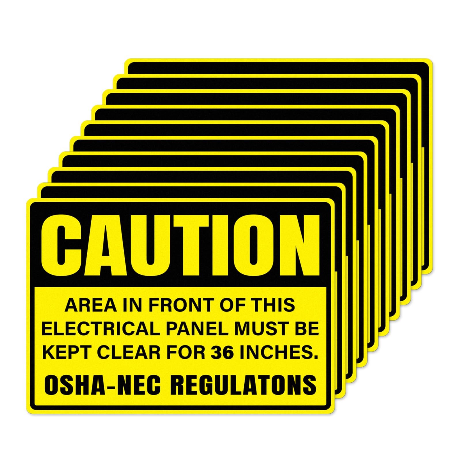 10 Pack Caution Area In Front Of This Electrical Panel Must Be Kept Clear For…
