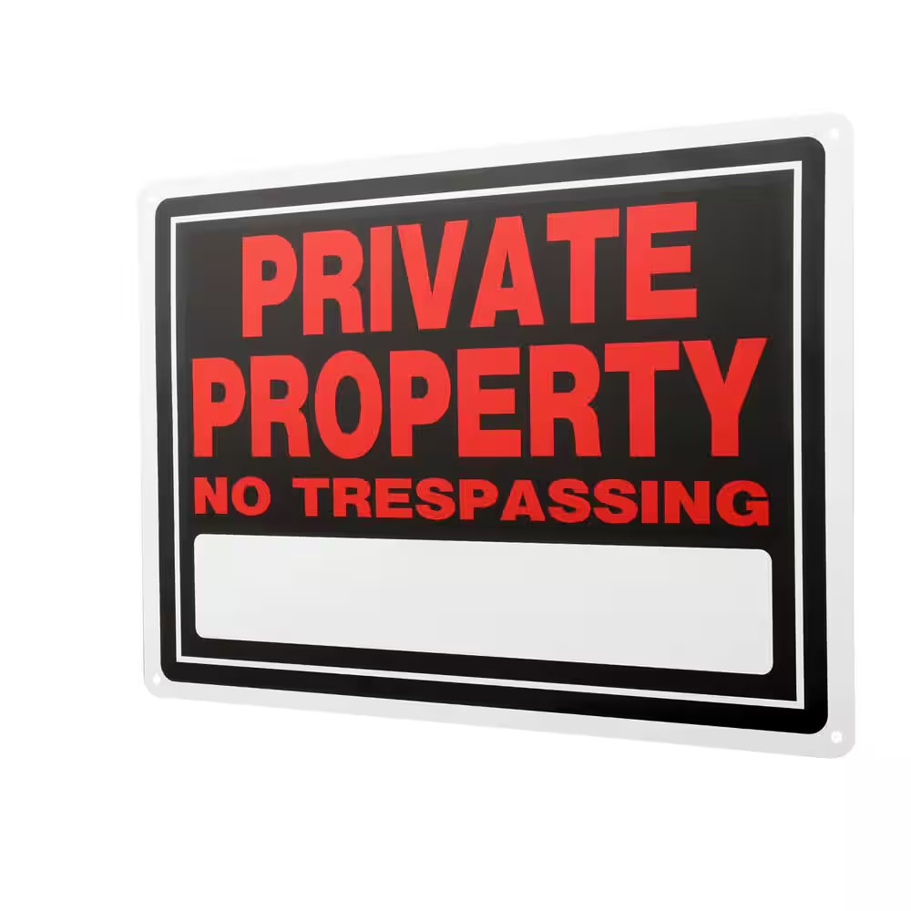 10 In. X 14 In. Aluminum Private Property Sign