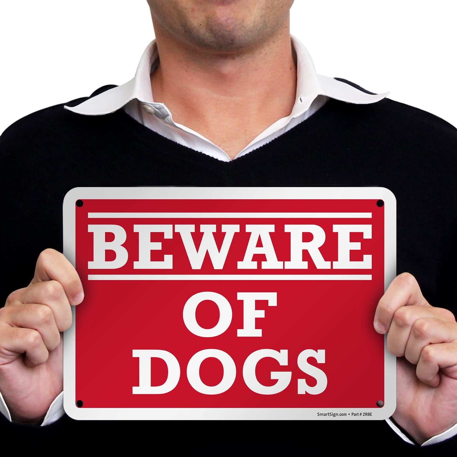 Beware Of Dogs Metal Warning Sign Durable Aluminum Home Security 7×10 Inch