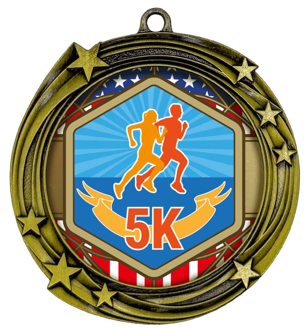 All Quality Stars Design 5k Medal,High Quality Metal Medal – 1st, 2nd, 3rd Place