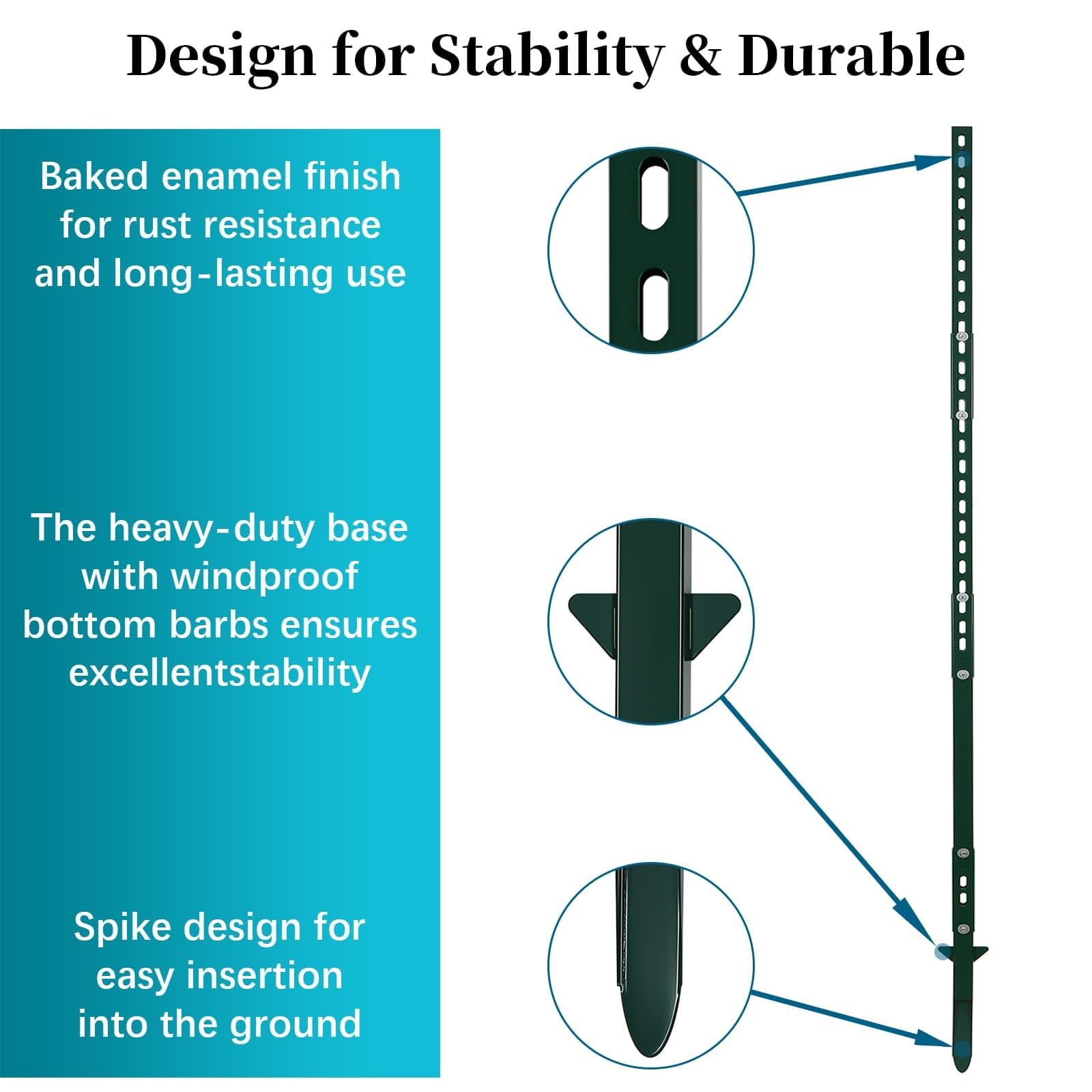 6′ Tall DIY Reserved Parking Sign 12×18 Inch Reflective Aluminum Stake Green