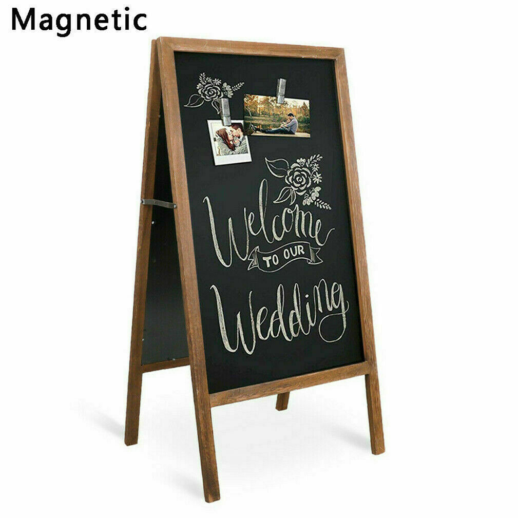 Sidewalk Chalkboard Large Tall Professional Magnetic Surface 2-Sided Sign Menu