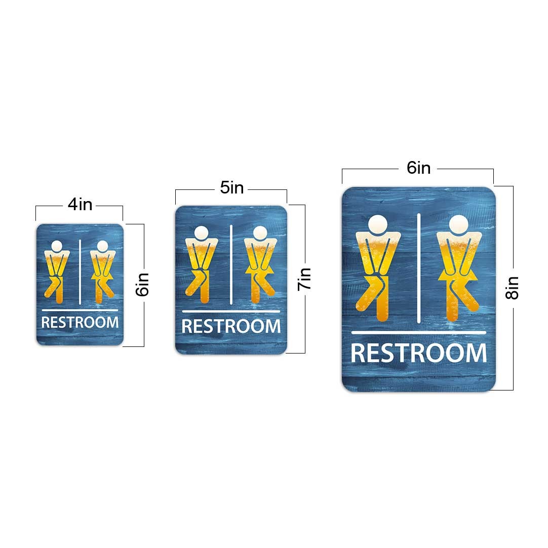 Portrait Round Plus – Fun Bar Restroom Wall or Door Sign | Fun Restroom Sign