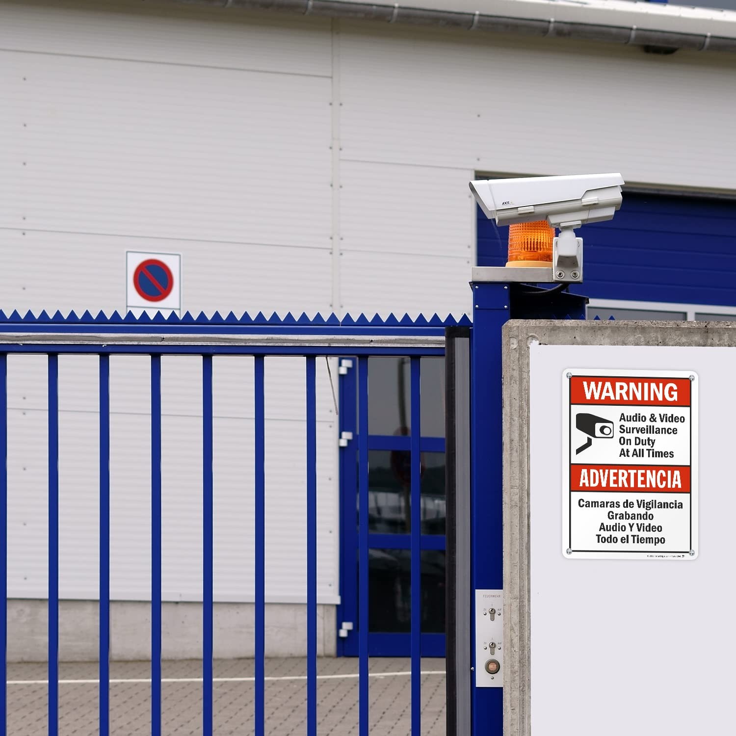 14 x 10 inch “Warning – Audio & Video Surveillance On Duty At All Times” Bili…