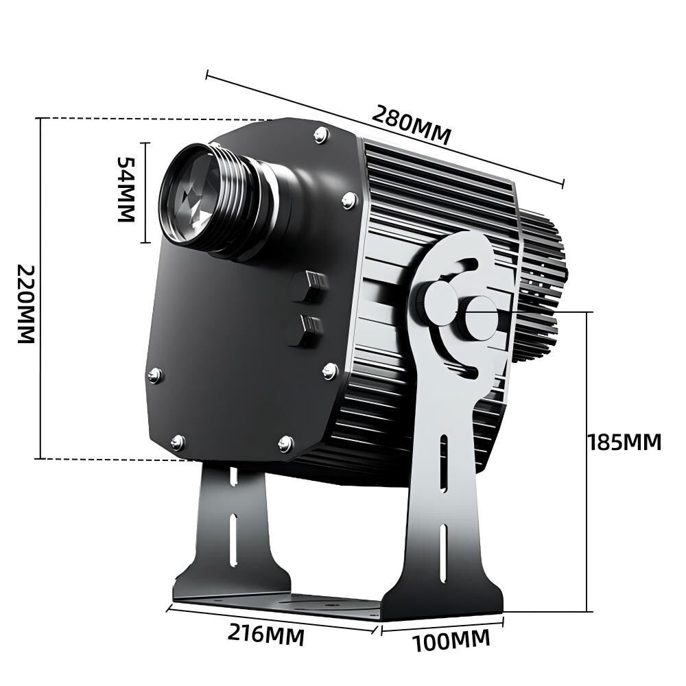 90W 7 Gobo Lens Light Customized Led Logo Gobo Projector Waterproof Projection