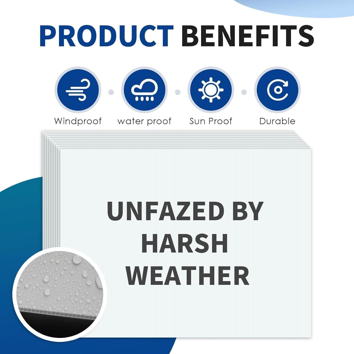 20 Pack Blank Yard Signs – 18×24 Weatherproof for Custom Events & Promotions