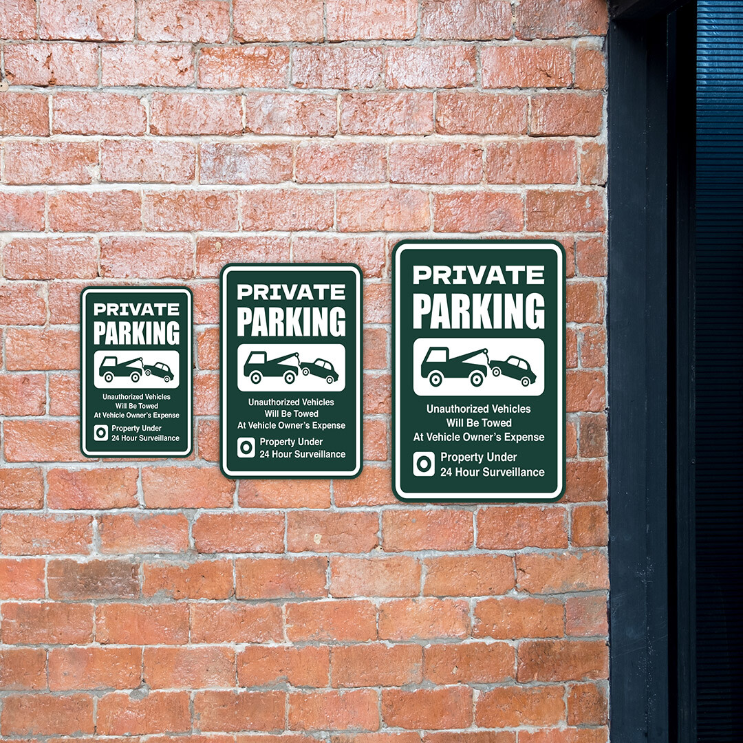 Portrait Round Plus Private Parking Unauthorized Vehicles Will be Towed