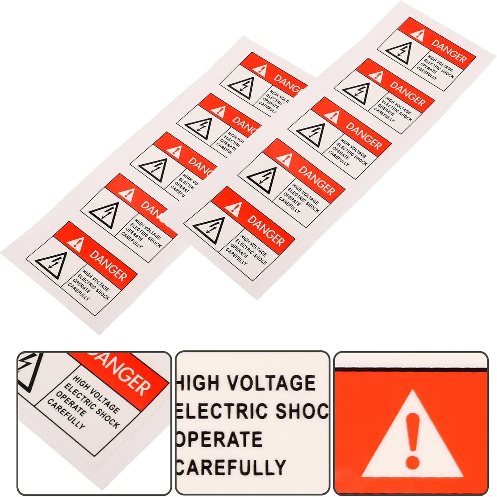 High Voltage Warning Stickers Adhesive Labels Safety Decals for Electrical