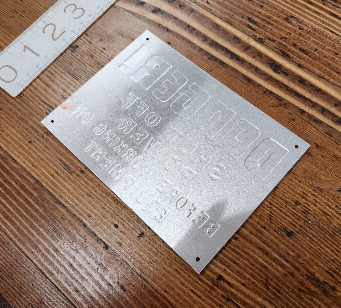 OSHA Danger Sign – Steel “Power Shutoff Before Working” Heavy Duty Sign Label ☆