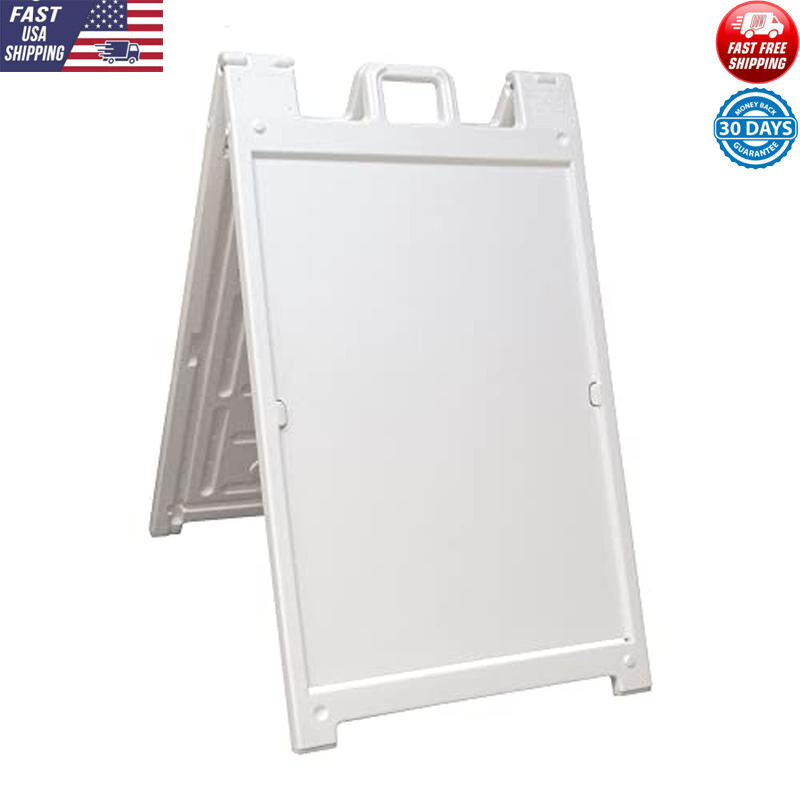 Portable Folding A Frame Sidewalk Sign Double Sided Display Quick Change System