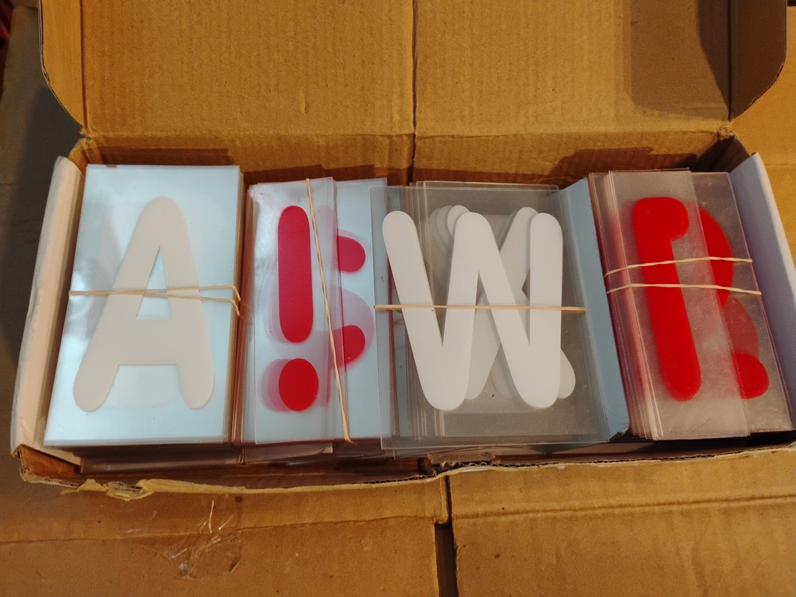Sign Letters, Numbers Outdoor 224 pcs Clear Plastic w/ White Letters Red Numbers