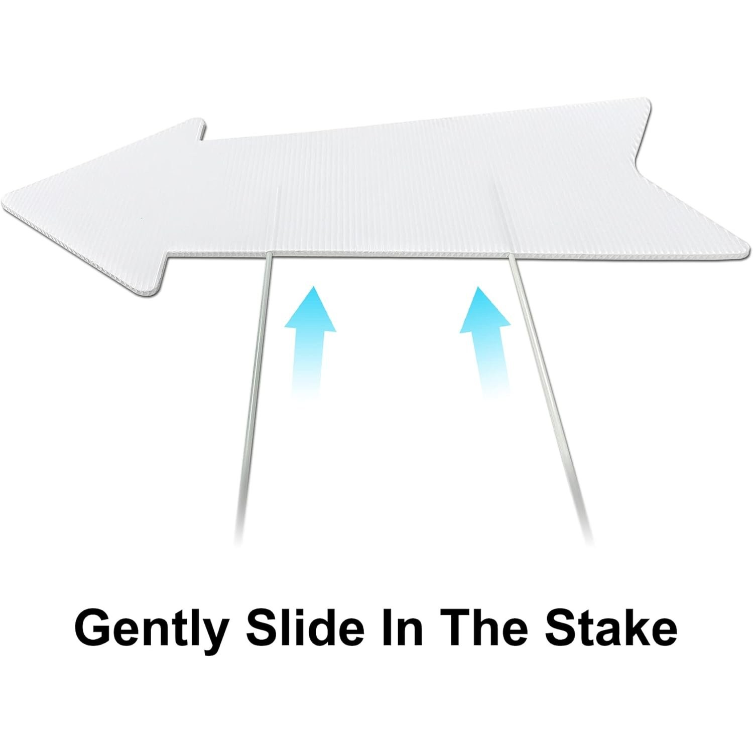 Customizable Arrow Yard Signs 3 Pack 17×6 Inches with 6 Durable Ground Stakes