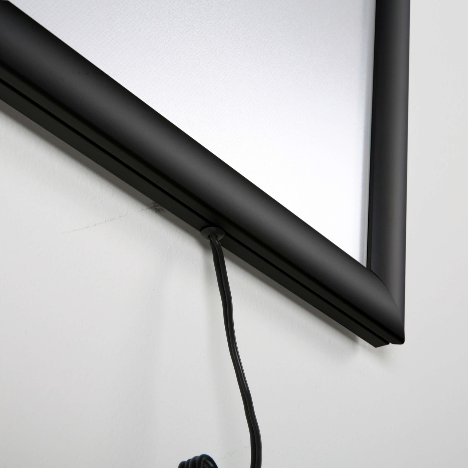 LEDbox LED Backlit Poster Frame, Black, Aluminum, Photo, Picture, Sign Holder