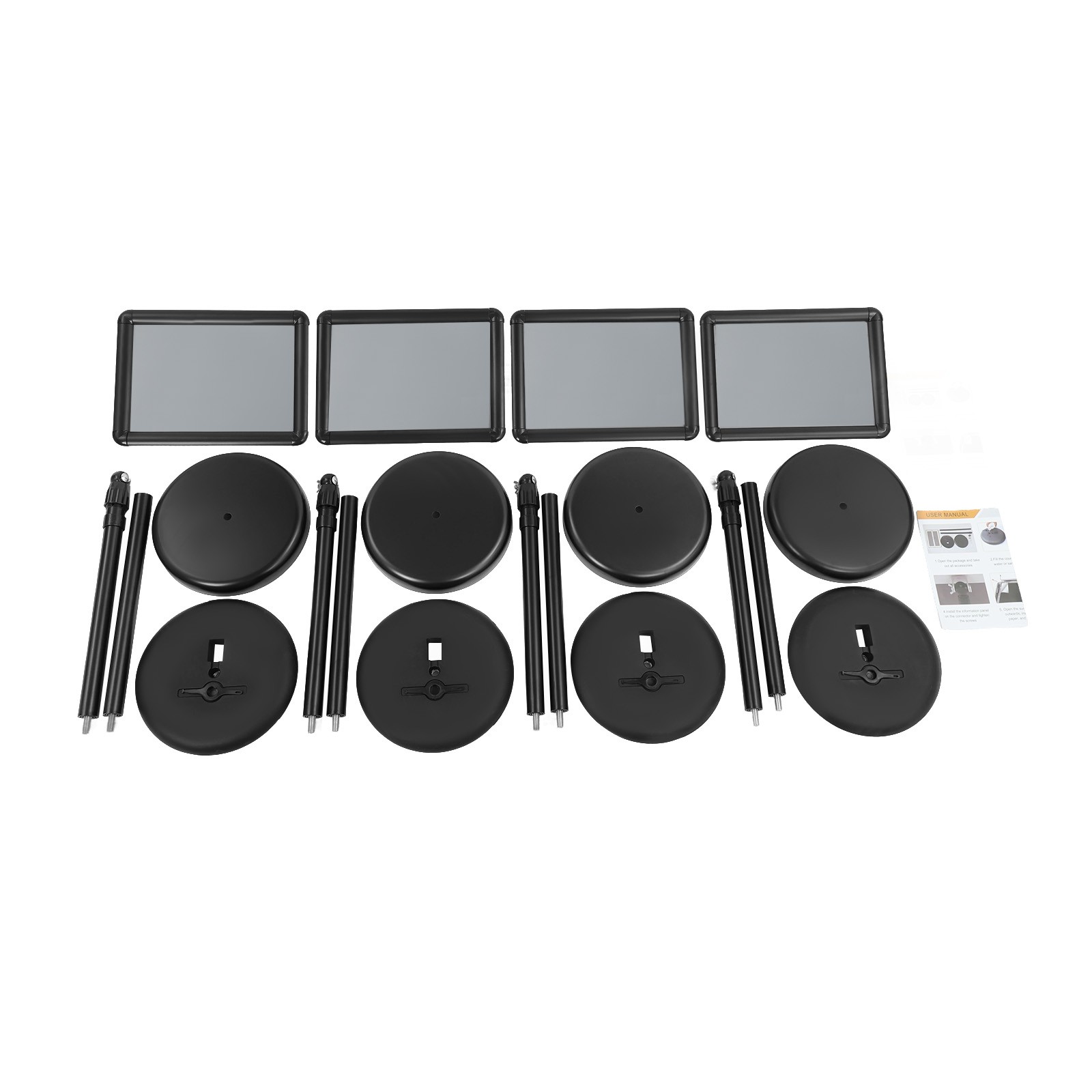 4 Packs Sign Stands Adjustable Floor Standing Sign Holder Pedestal Poster Stand