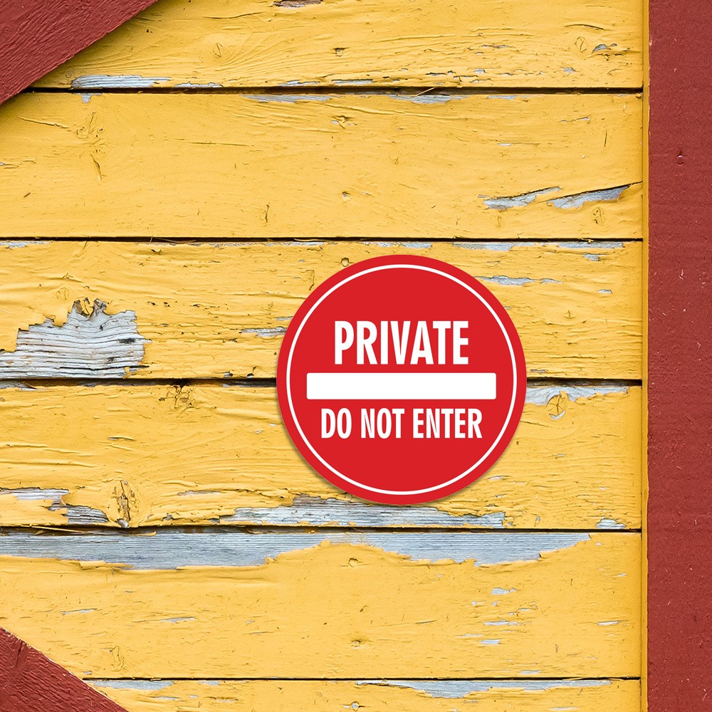 Signs ByLITA Circle Private Do Not Enter Wall or Door Sign – Multipack