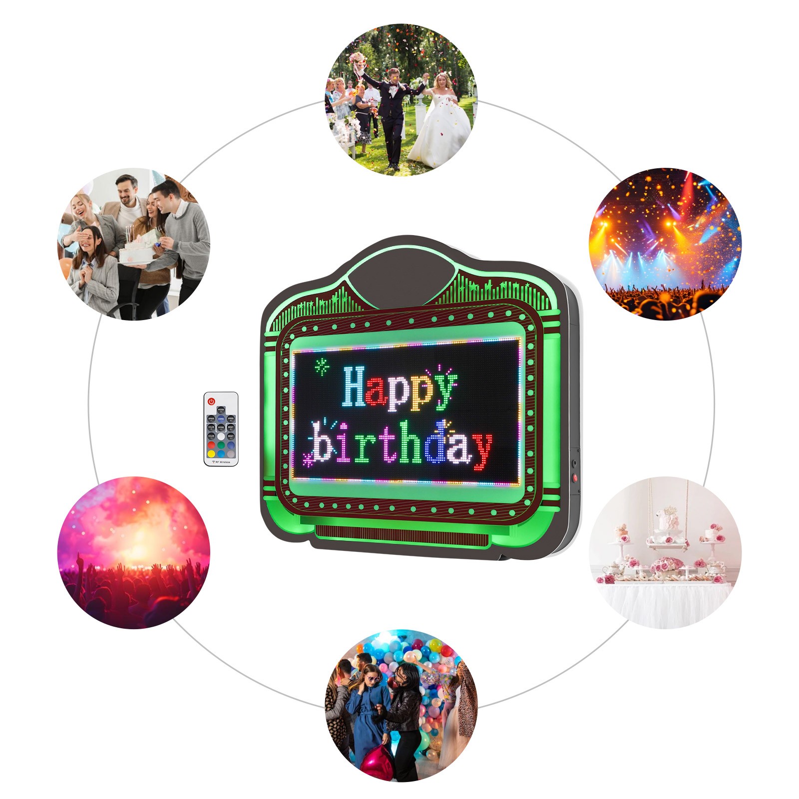 LED Letter Presenter Displayer Display Sign For Birthday Wedding Programmable