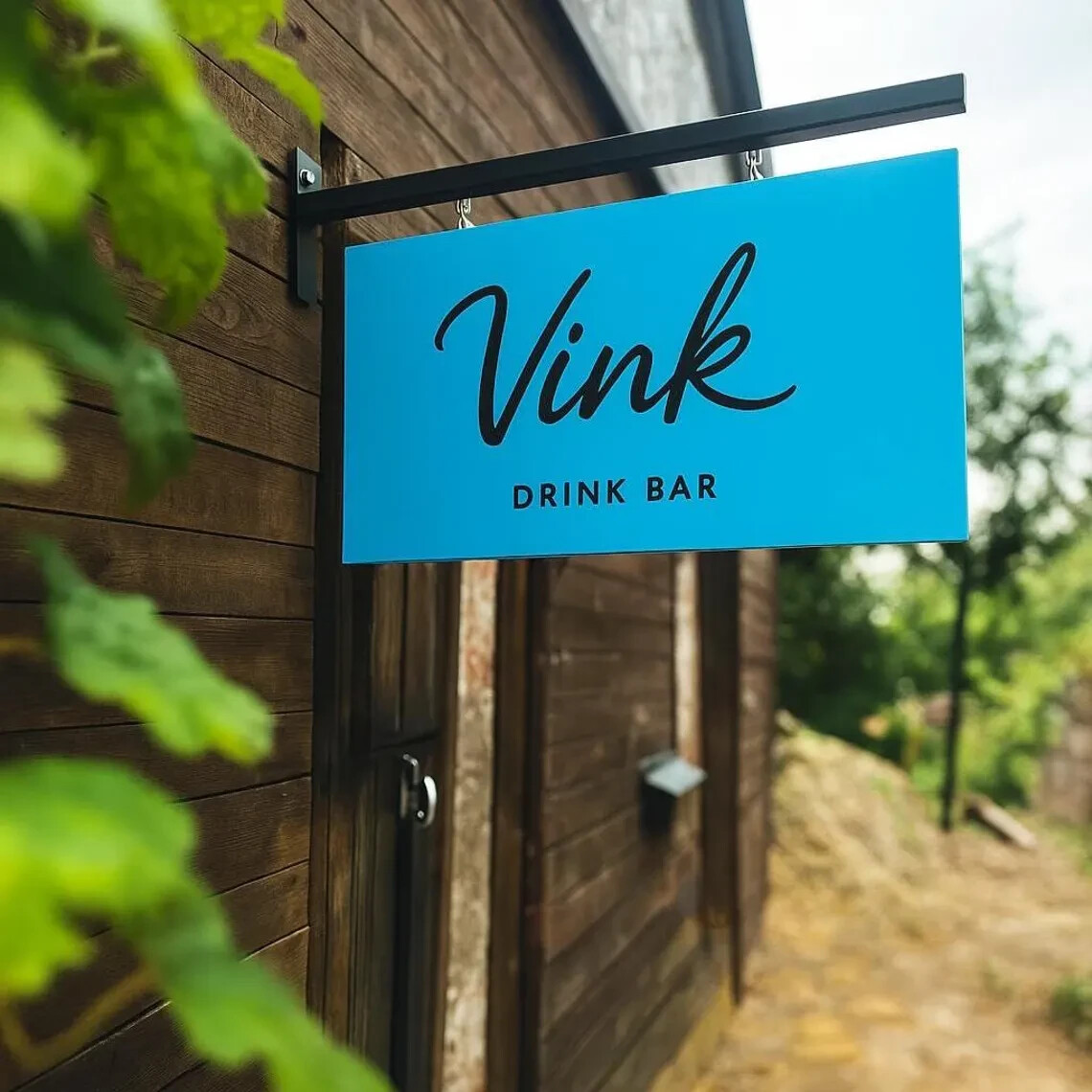 Wall-Mounted Round Blade Sign | Double-Sided Outdoor Business Logo Sign