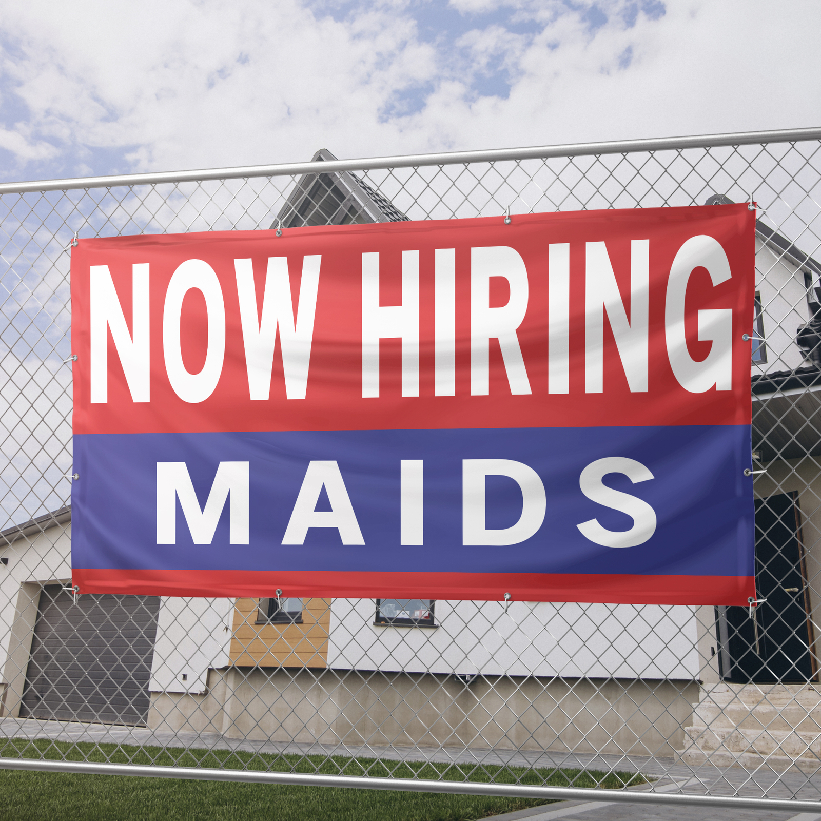 Now Hiring Maids 13 oz Heavy Duty Vinyl Banner House Cleaner Jobs Available Sign