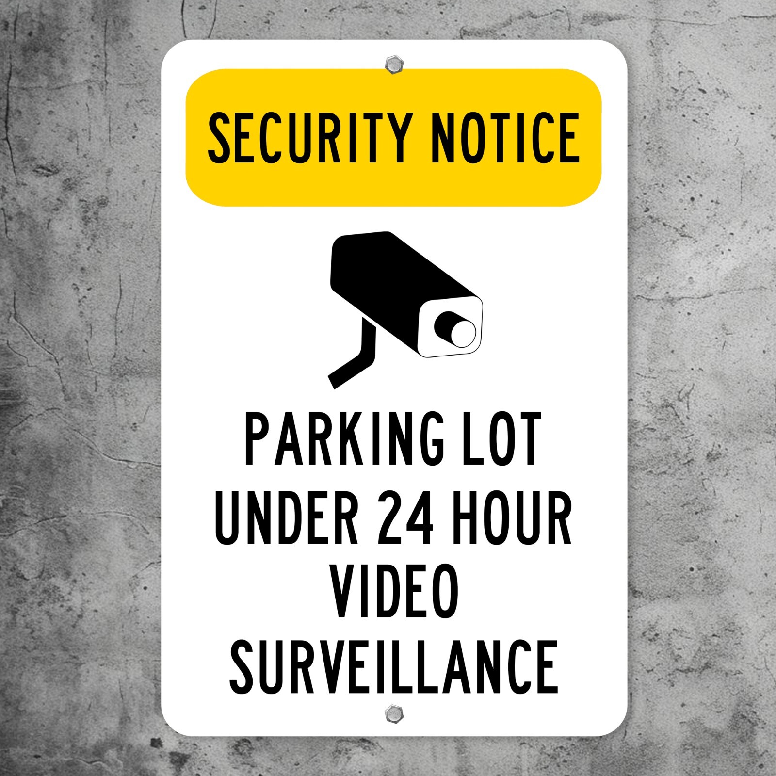Security Notice Parking Lot Sign 8″ x 12″ Video Surveillance Aluminum Sign