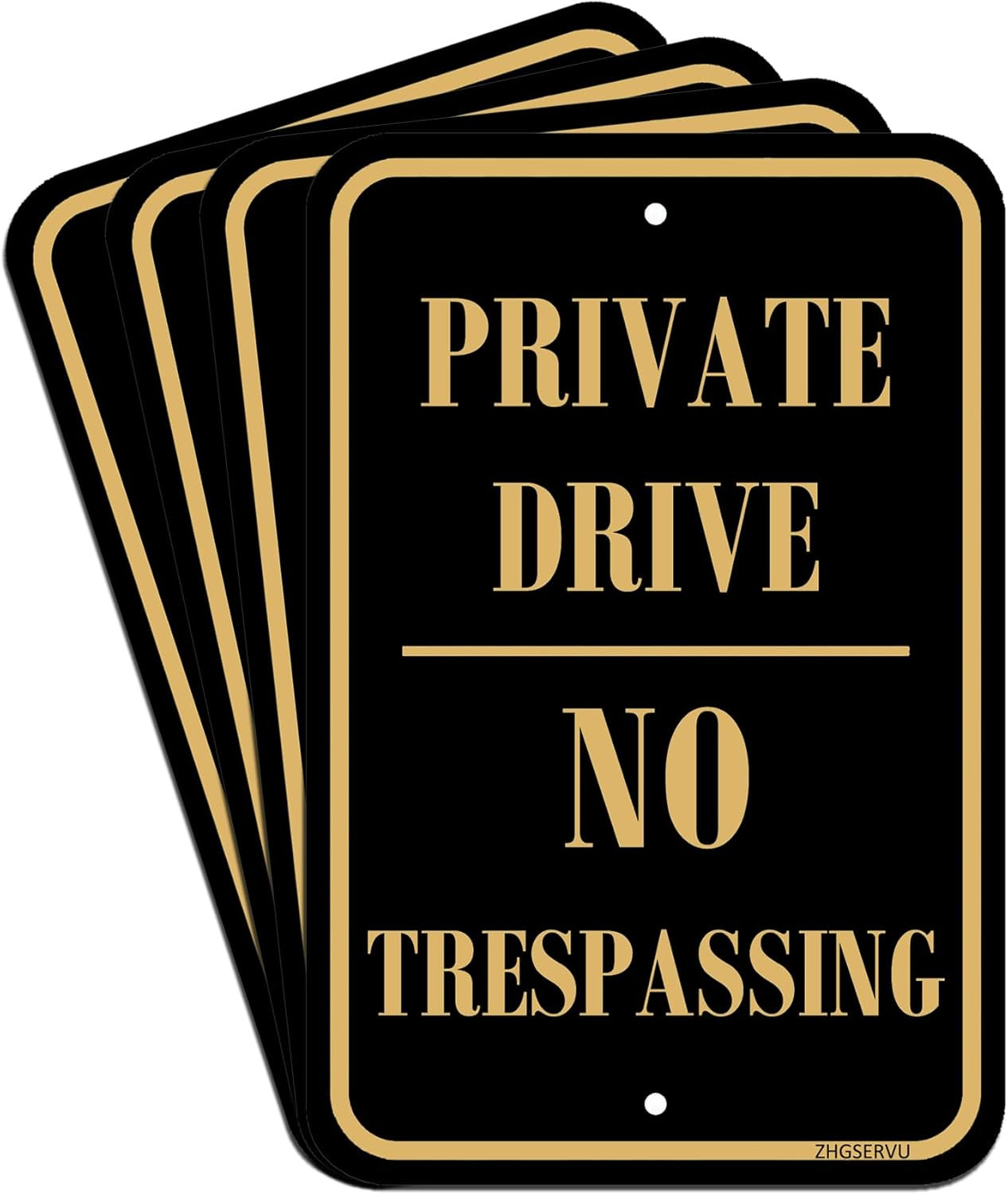 Private Drive No Trespassing Signs 4 Pack 12 X 18 Inches Private Driveway Sign