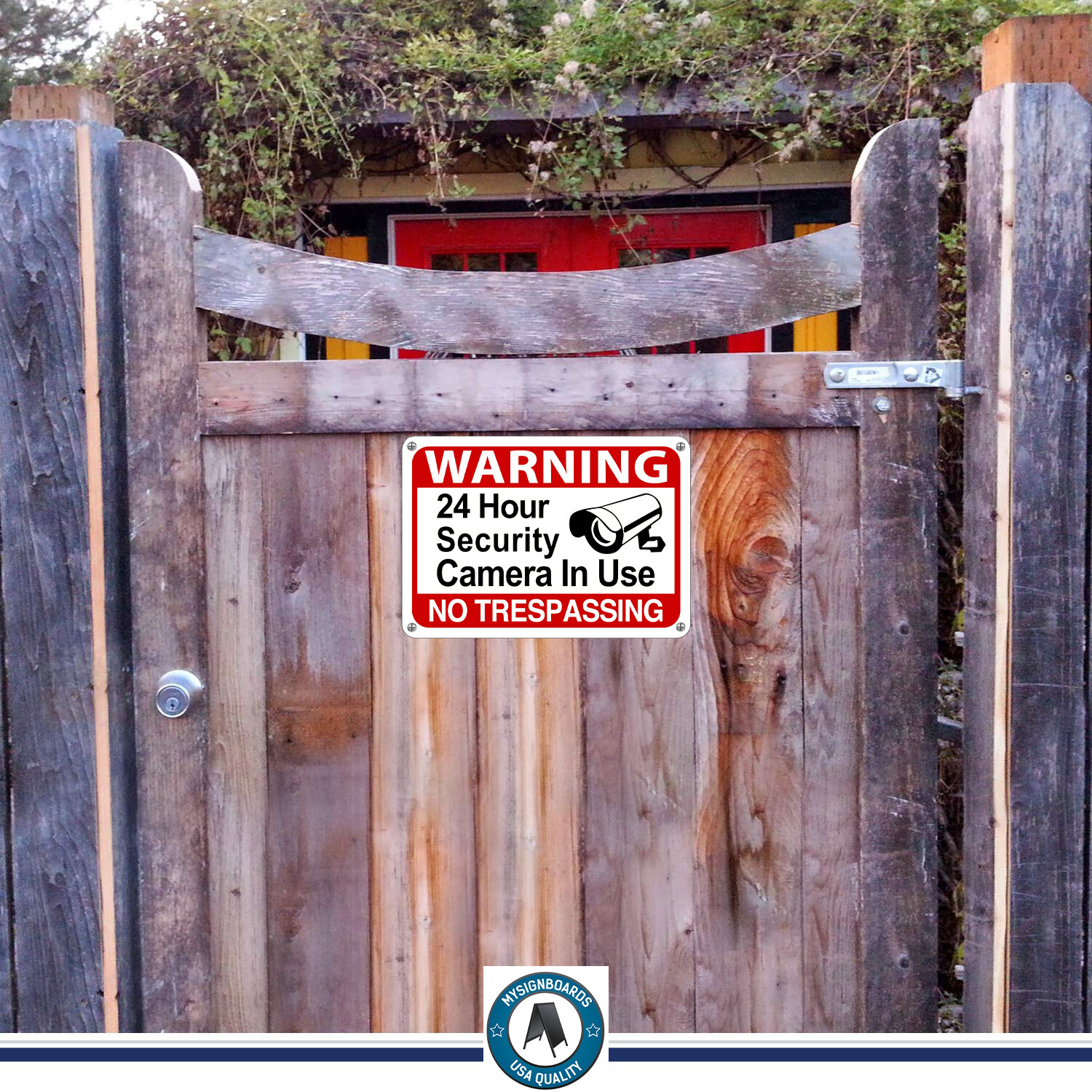 24 Hour Surveillance Signs Home Security Warning Signs No Trespassing cctv sign