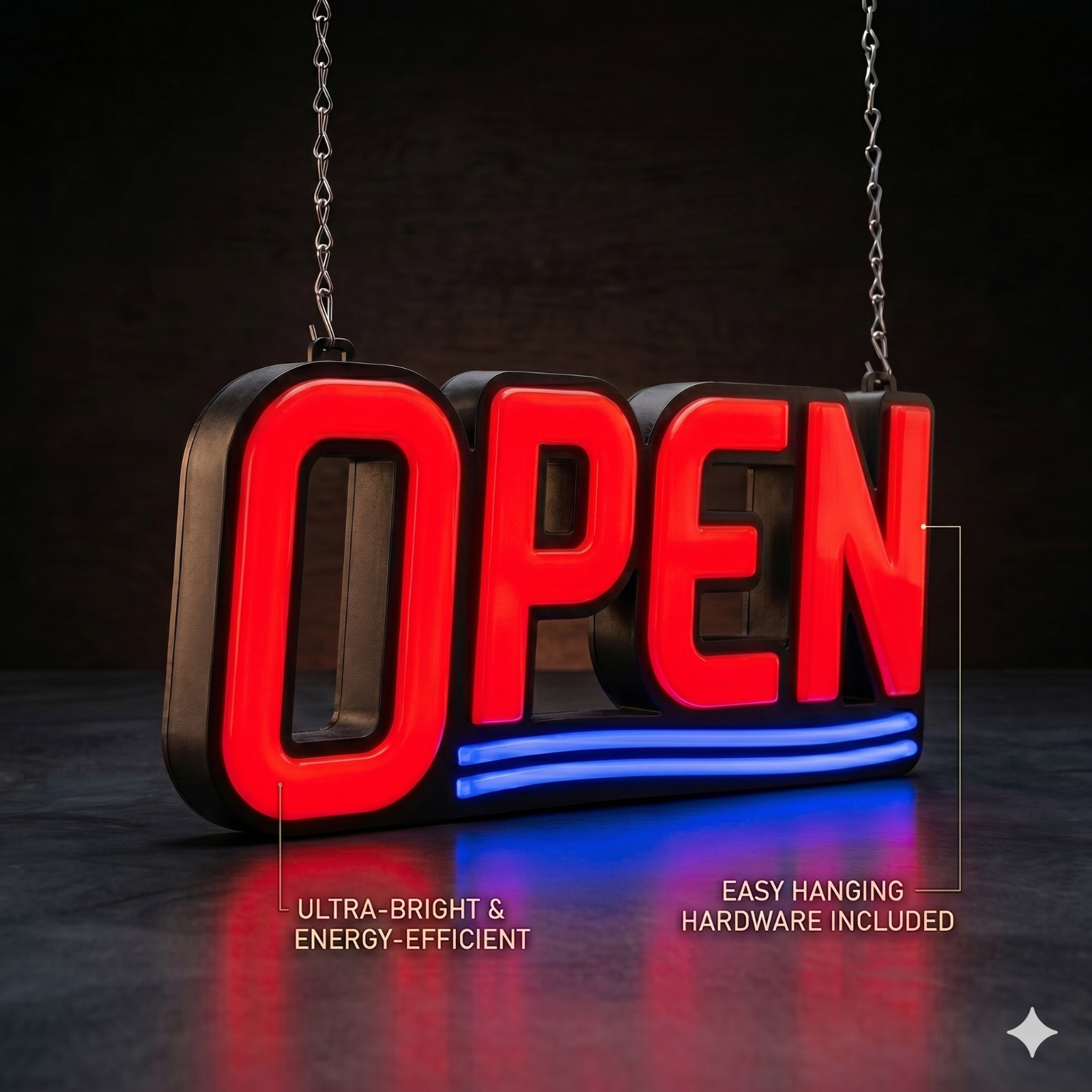 Ultra Bright Open Sign LED Neon Light Business Display for Restaurant Store Shop