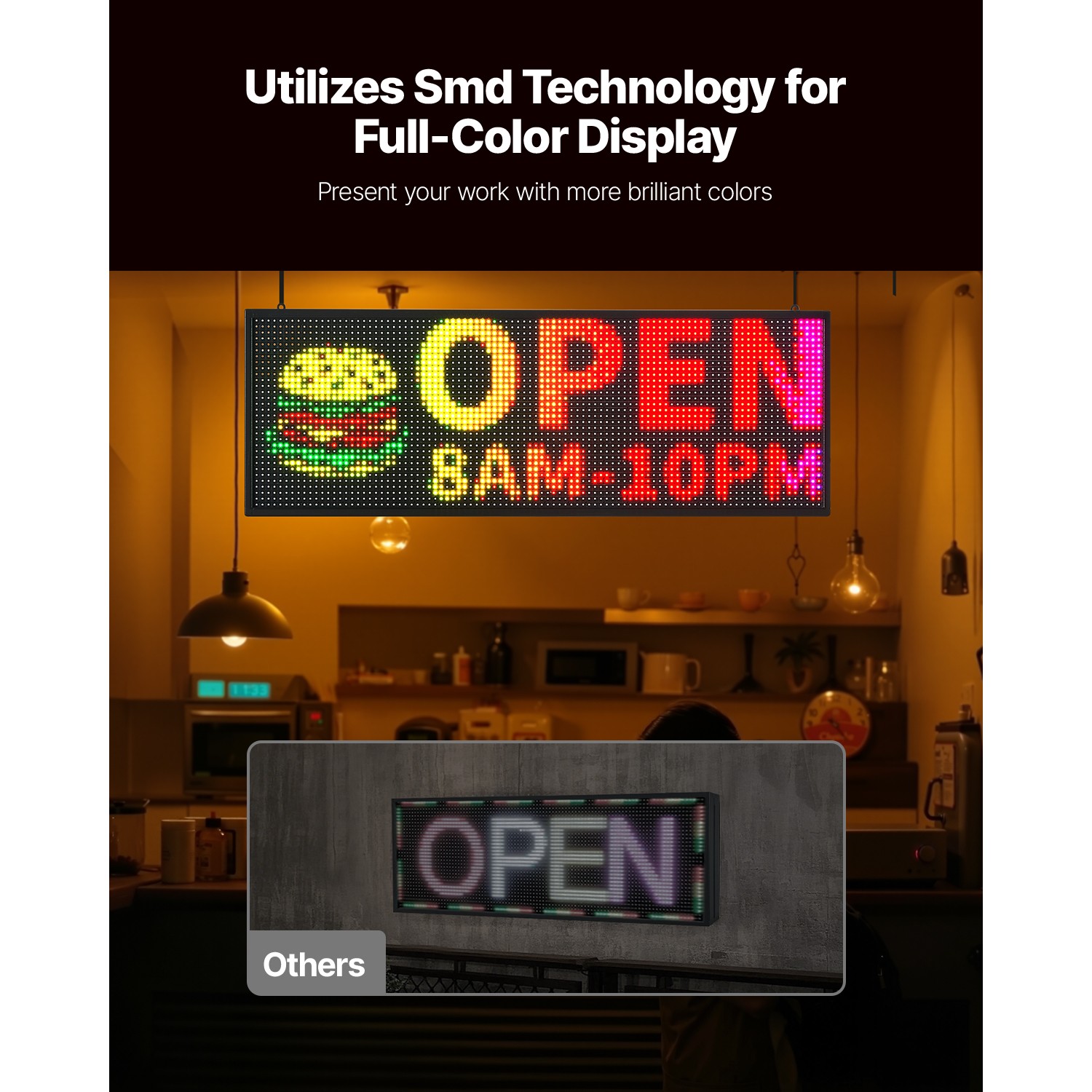40″X15″ LED Sign Scrolling Message Display Board Full Color Programmable Board
