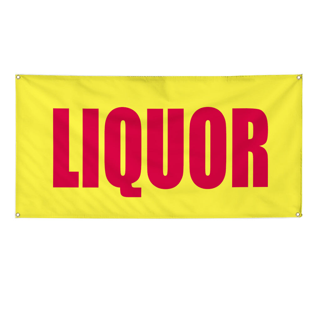 Vinyl Banner Multiple Sizes Liquor Promotion Business Retail Outdoor