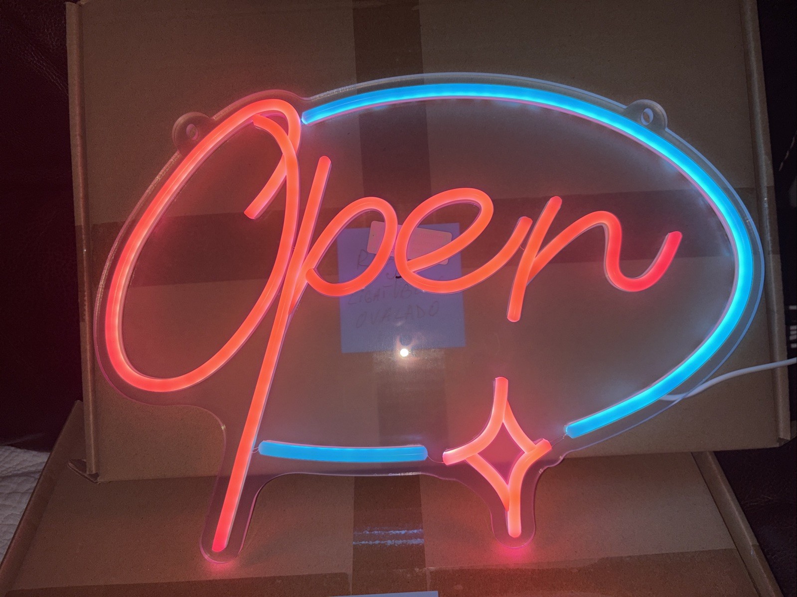 New LED Neon Sign Wall Decor – Pink and Blue Aesthetic Light Sign