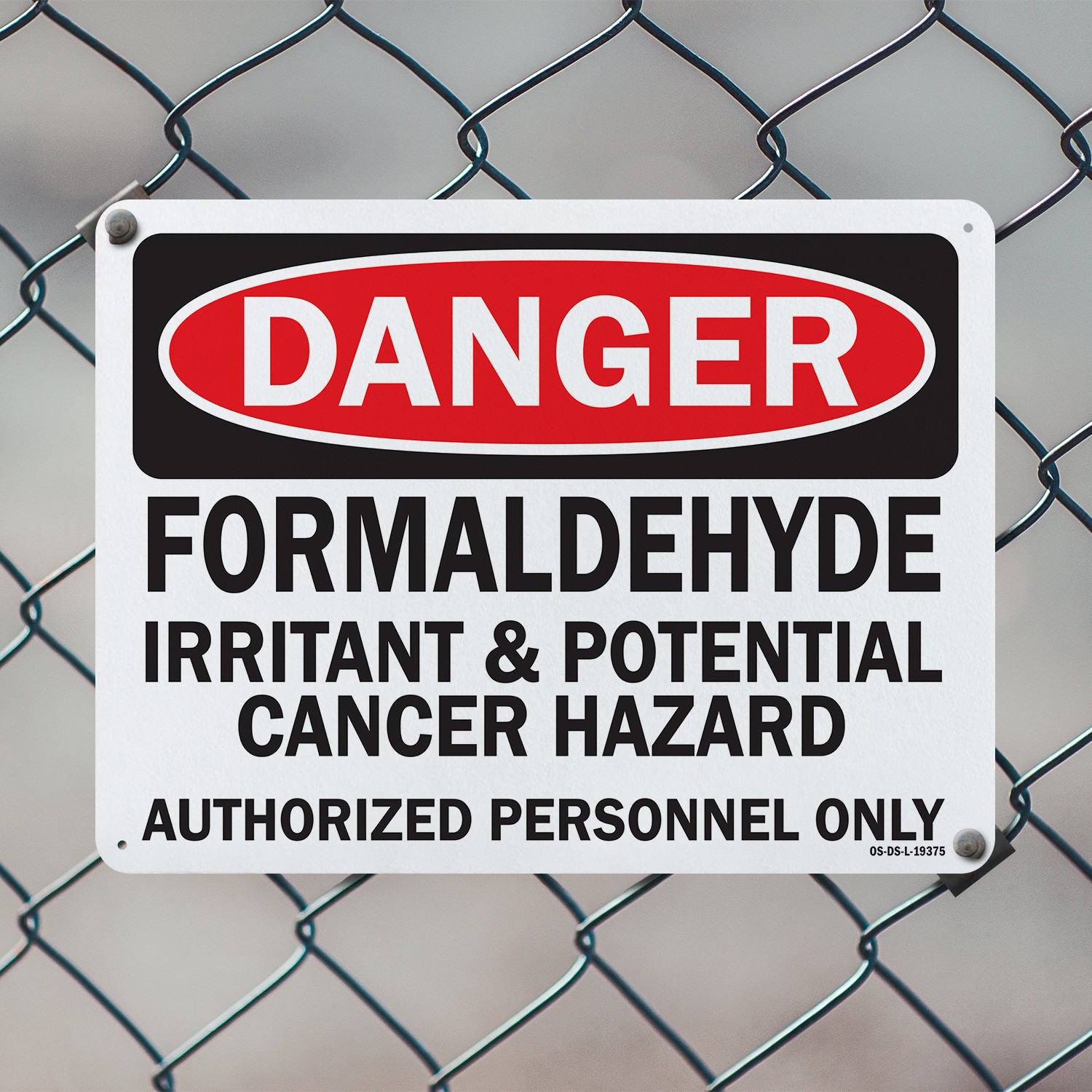 Formaldehyde Irritant & Potential Cancer Hazard Authorized Only OSHA 5/10 Pack