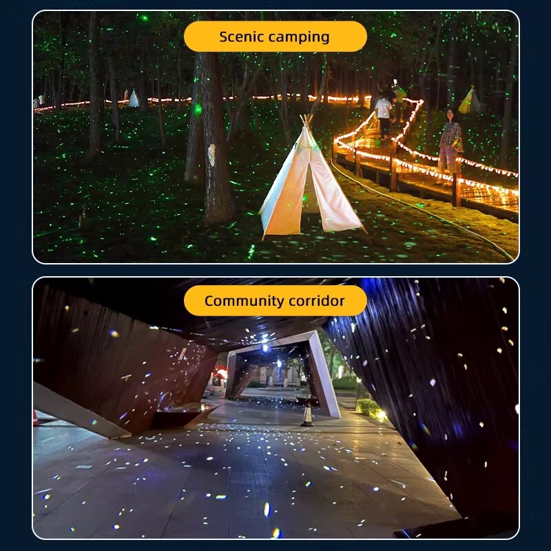 Outdoor White Laser Firefly Lamp Dynamic Projector Lights LED Spotlight 10W-30W