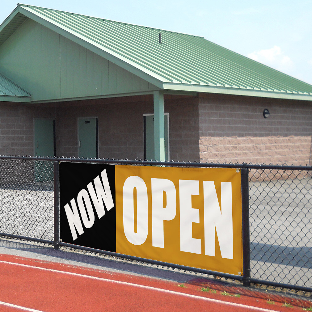 Vinyl Banner Multiple Sizes Now Open Business A Business Now Open Outdoor