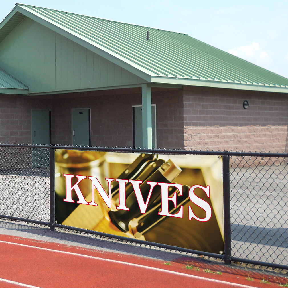 Vinyl Banner Multiple Sizes Knives Outdoor Advertising Printing Business Outdoor
