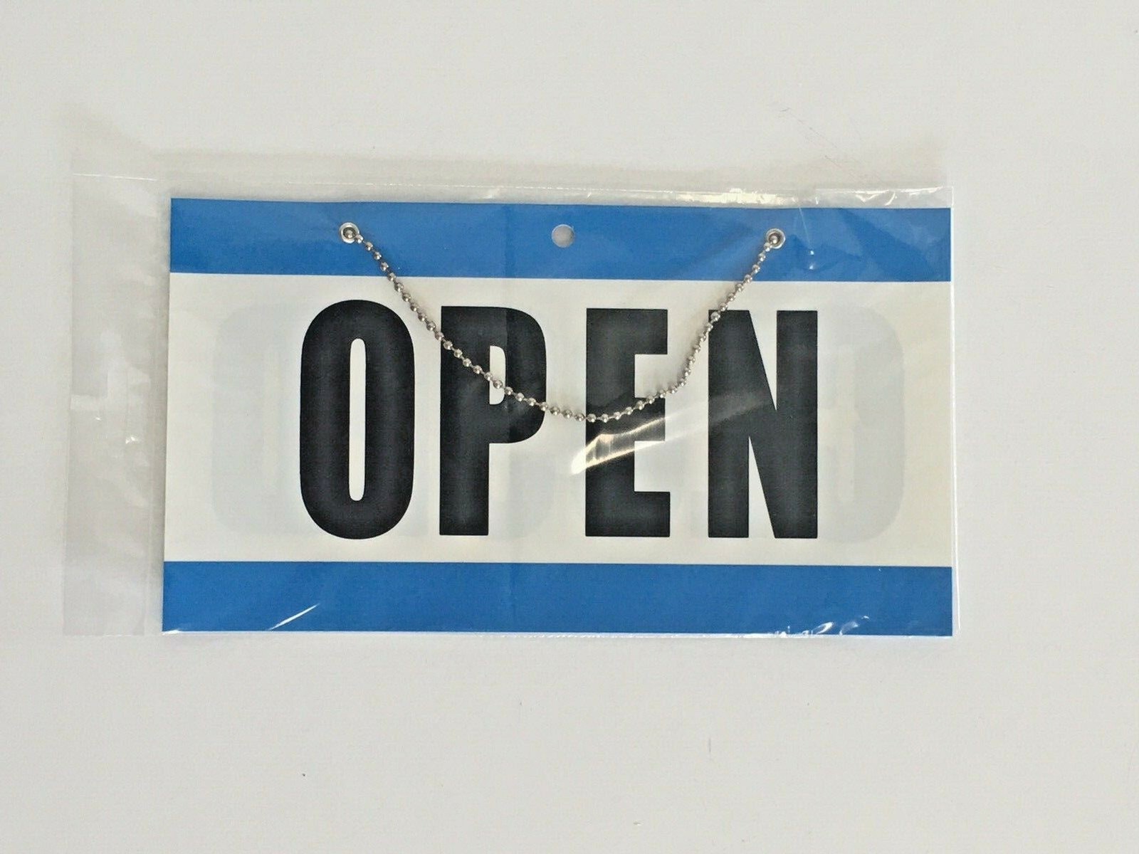 2 pk Open Closed Sign with Hanging Chain 10.75″ x 6″ Business Store Front/Back