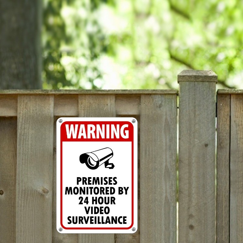 Surveillance Signs cctv Warning Signs 24 Hour Video Surveillance Sign 8X12IN
