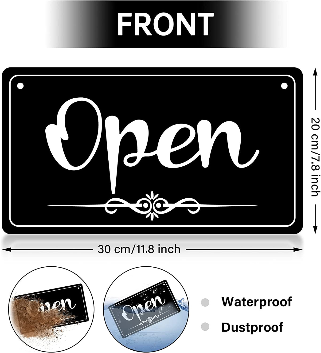 Open Signs Double Sided Open Closed Sign Business Hours Sign Hanging Business Op