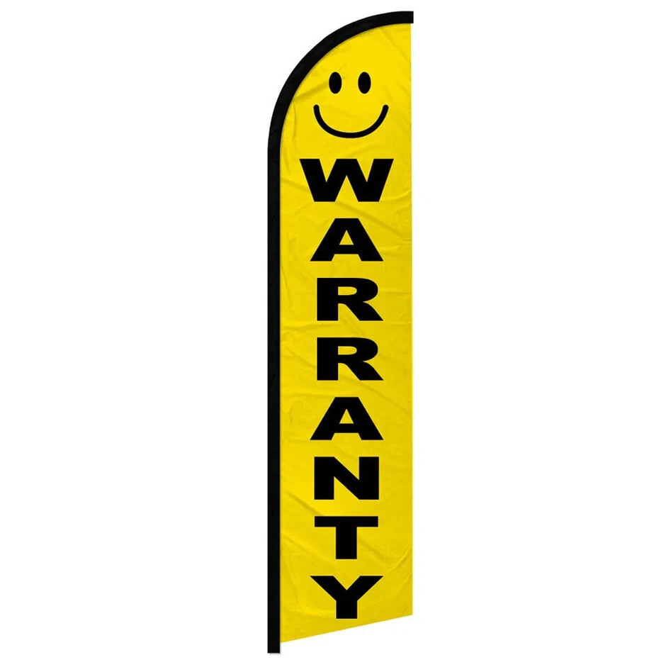 Warranty Windless Advertising Banner Flag for Auto Finance Dealerships