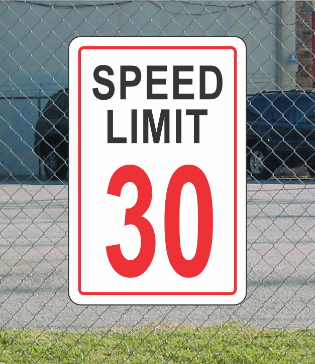 RED Speed Limit 30 Metal Sign for Street Road Highway Parking Lot 12″x18″ mph