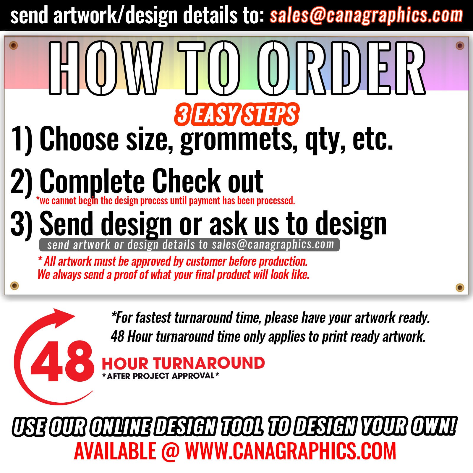 Custom Banner Sign – Quality Digital Print – Fast Shipping USA